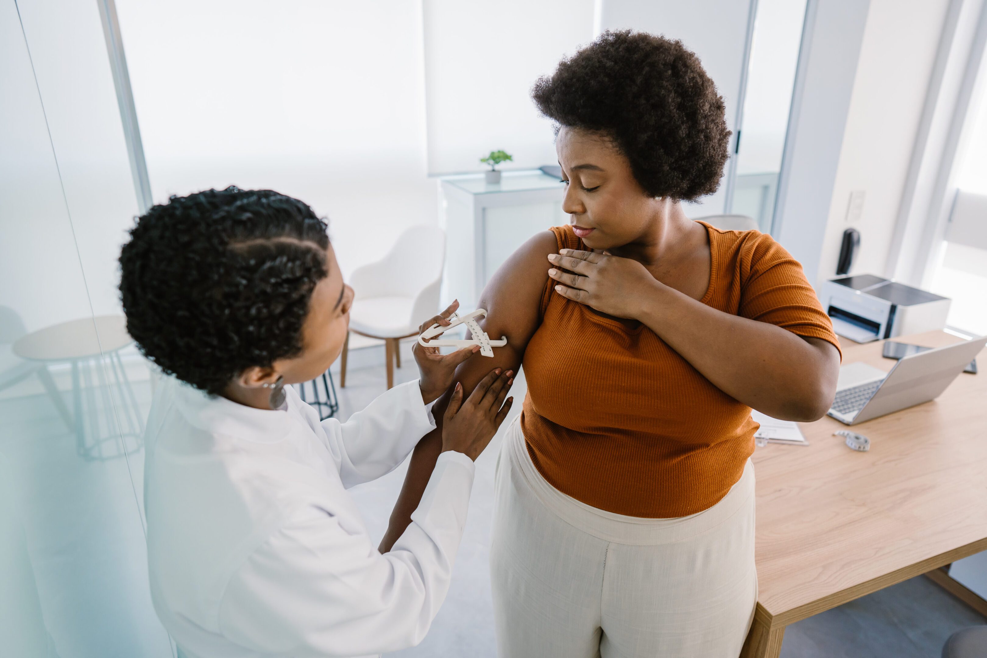Measuring human arm body fat